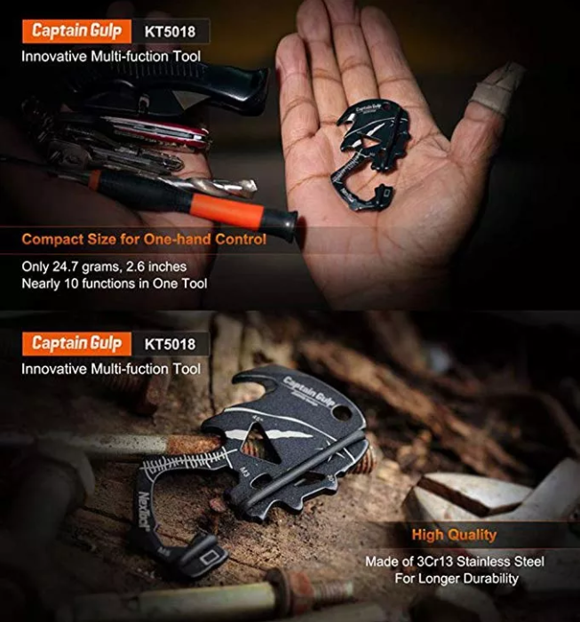 Мультитул NexTool KT5018 Captain Gulp (65мм, тефлон)  