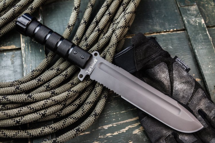 Ніж Kizlyar Supreme Survivalist Z, сталь D2 Gray Titanium 