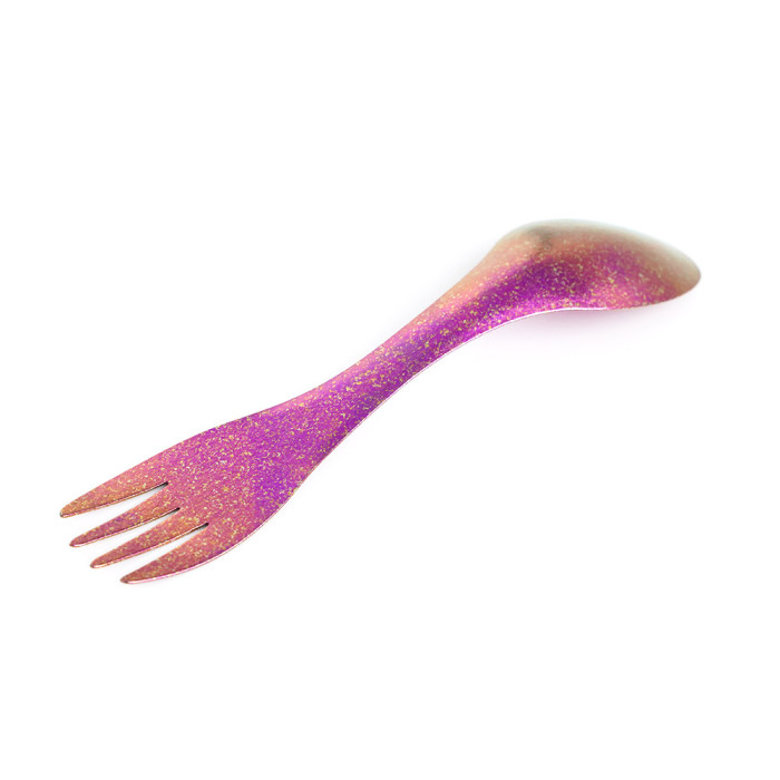 Ложка-вилка титанова 2 в 1 TiTo Titanium-рожева 