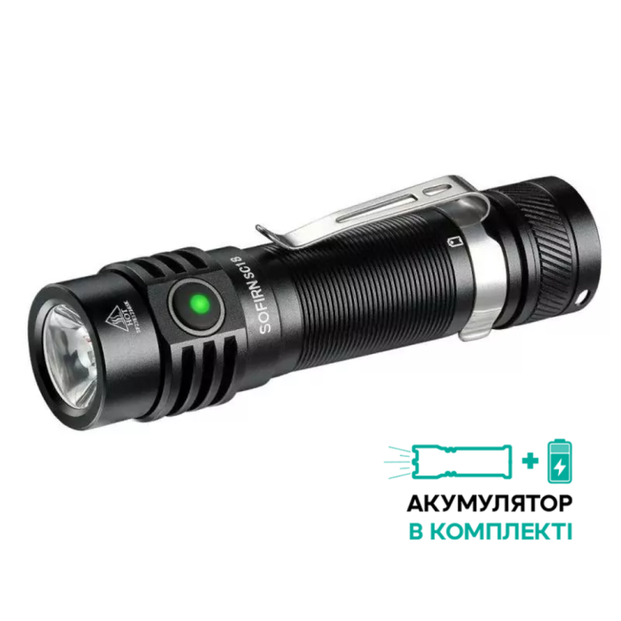 Ліхтар Sofirn SС18 SST40 18650, чорний (відкрите / пошкоджене пакування) 