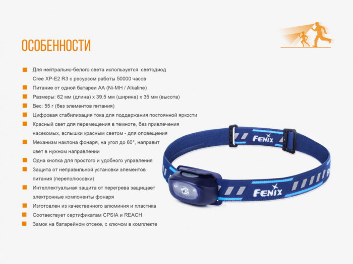 Ліхтар Fenix HL16 Cree XP-E2 R3 Neutral White (рожевий) 