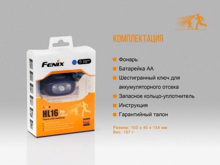 Ліхтар Fenix HL16 Cree XP-E2 R3 Neutral White (рожевий) 