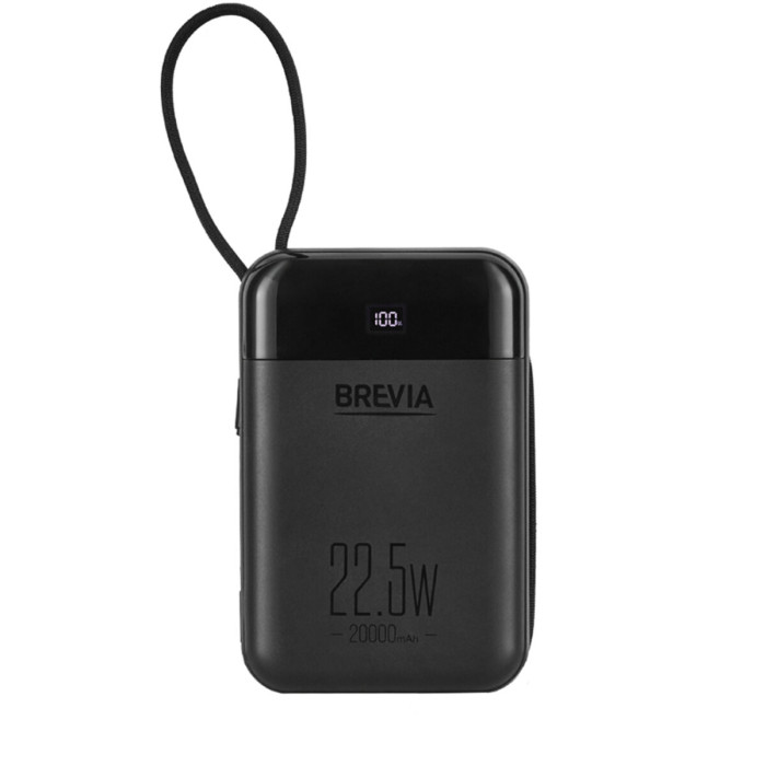 Повербанк (Power Bank) Brevia 20000mAh 22.5W Type-C+Lightning Cable, Li-Pol, LCD 