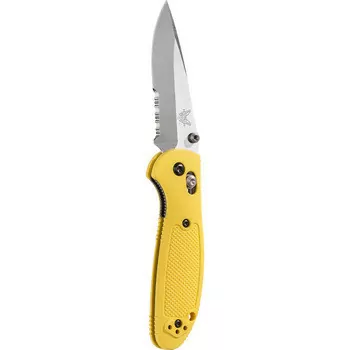 Ніж Benchmade Pardue Griptilian Mini, напівсерейтор, жовтий (556S-YEL) 
