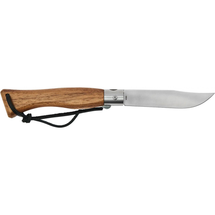 Ніж Main Knives Italian line, dark walnut wood handle and PU loop brown 
