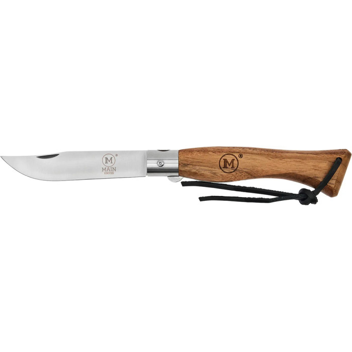 Ніж Main Knives Italian line, dark walnut wood handle and PU loop brown 