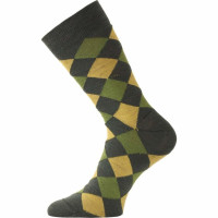 Термошкарпетки для трекінгу Lasting WPK 609 зелено-жовті, XL