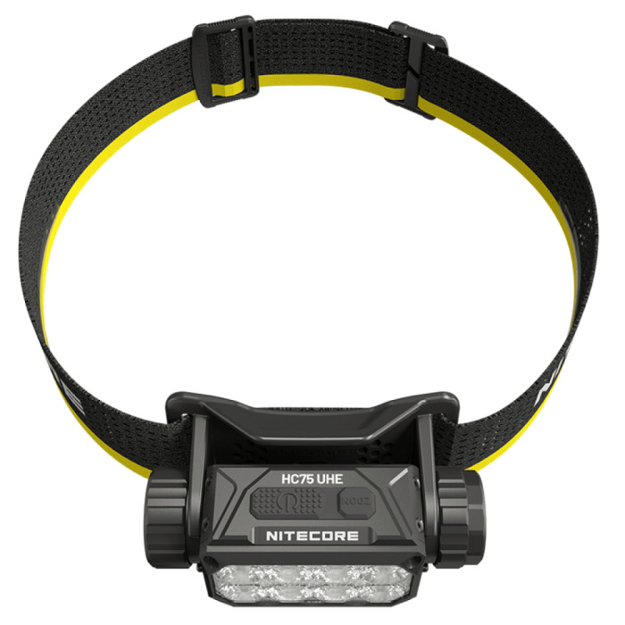 Ліхтар налобний Nitecore HC75 UHE (8xNiteLab UHE LED, 3000 люмен, 10 режимів, 1x21700, USB-C) 