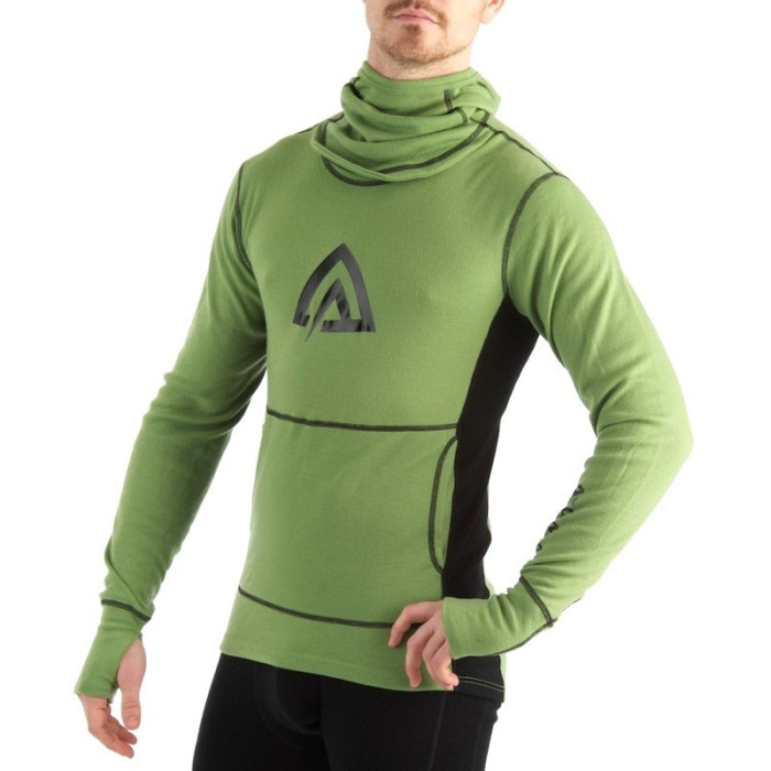 Худі чоловіче Aclima WarmWool Hood Sweater Man Forest Green/Black, M 