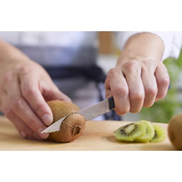 Ніж кухонний Opinel №313 Serrated, синій 
