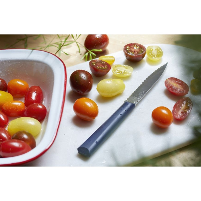 Ніж кухонний Opinel №313 Serrated, синій 