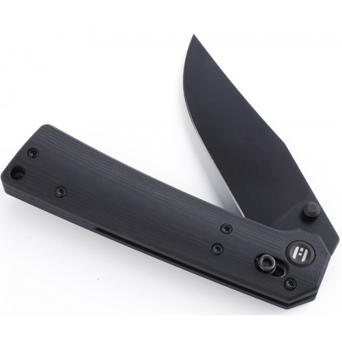 Ніж Hightron Pathwright, 14C28N, G10, чорний, чорний клинок 