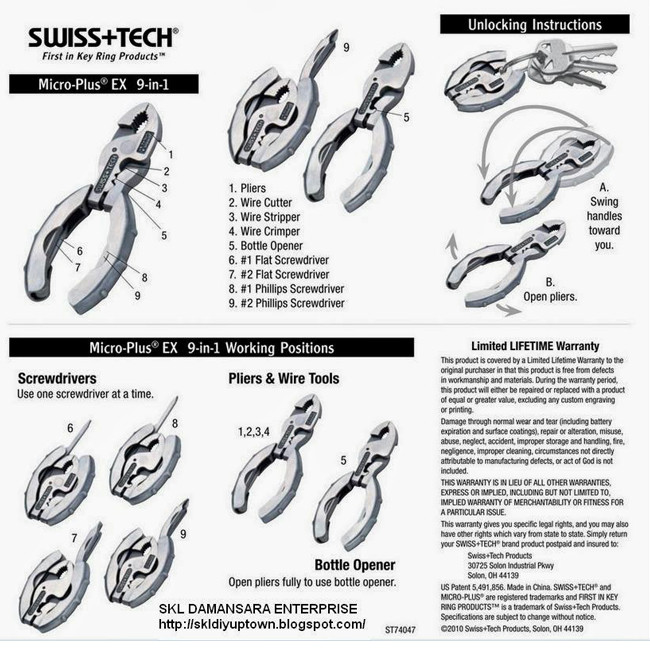 Мікро мультитул Swiss+Tech Micro-Plus EX 9-in-1 