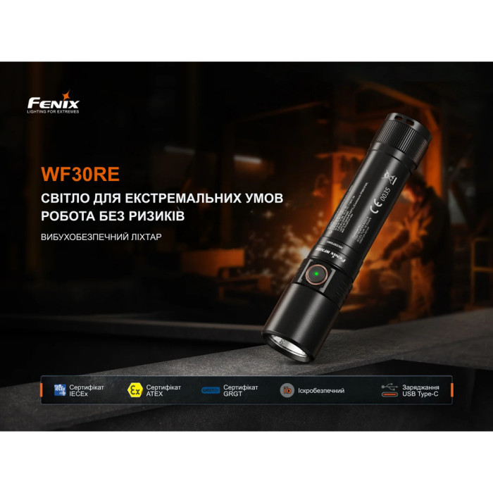 Ліхтар ручний вибухобезпечний Fenix WF30RE Spark 