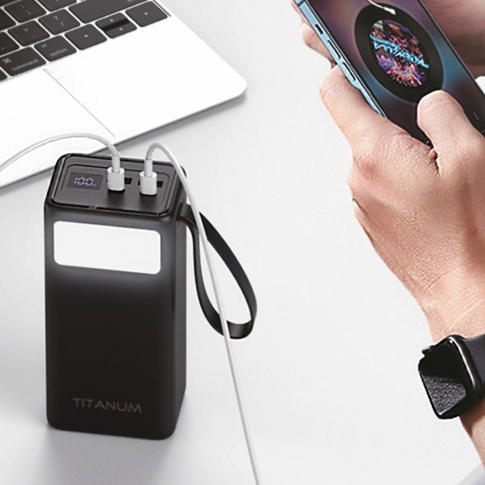 Повербанк 40000mAh TITANUM SP04P PD65W Black 