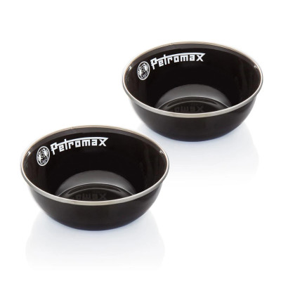 Набір мисок емальованих Petromax Enamel Bowls 0,16 л Чорний (2 шт)