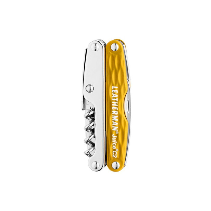 Мультитул Leatherman Juice C2 - Sunrise yellow (зі шкіряним чохлом, у подарунковій коробці) 