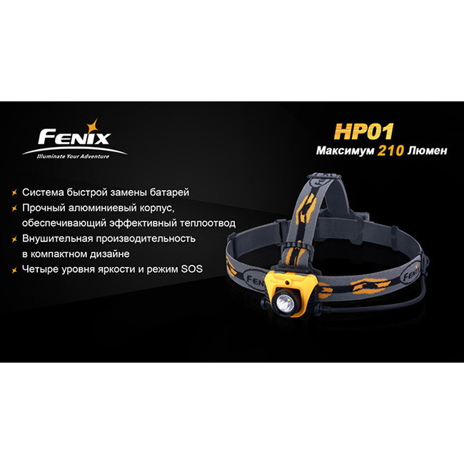 Ліхтар Fenix HP01 XP-G (R5), жовтий 