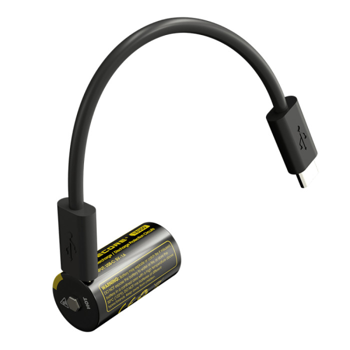 Аккумулятор литиевый Li-Ion 18350 Nitecore NL1816R 3.6V (1600mAh, USB-C) 