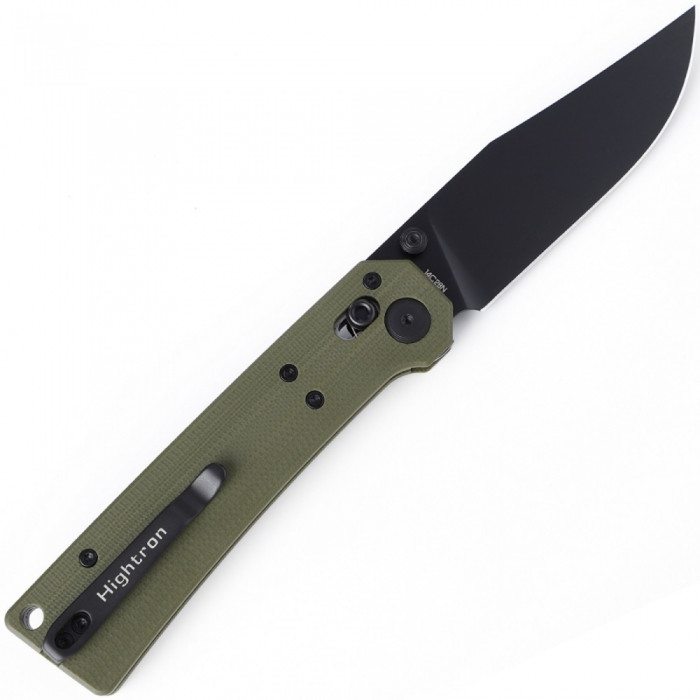 Ніж Hightron Pathwright,14C28N, G10, зелений, чорний клинок 