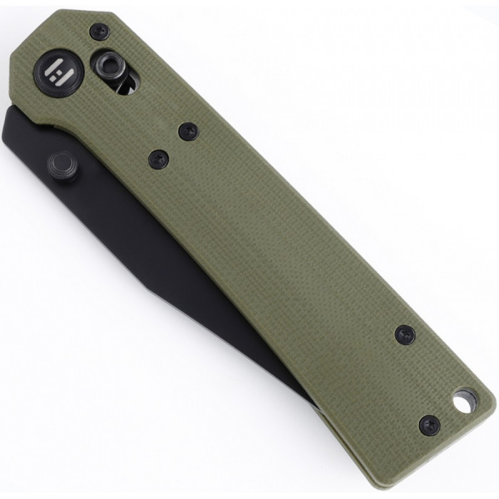 Ніж Hightron Pathwright,14C28N, G10, зелений, чорний клинок 