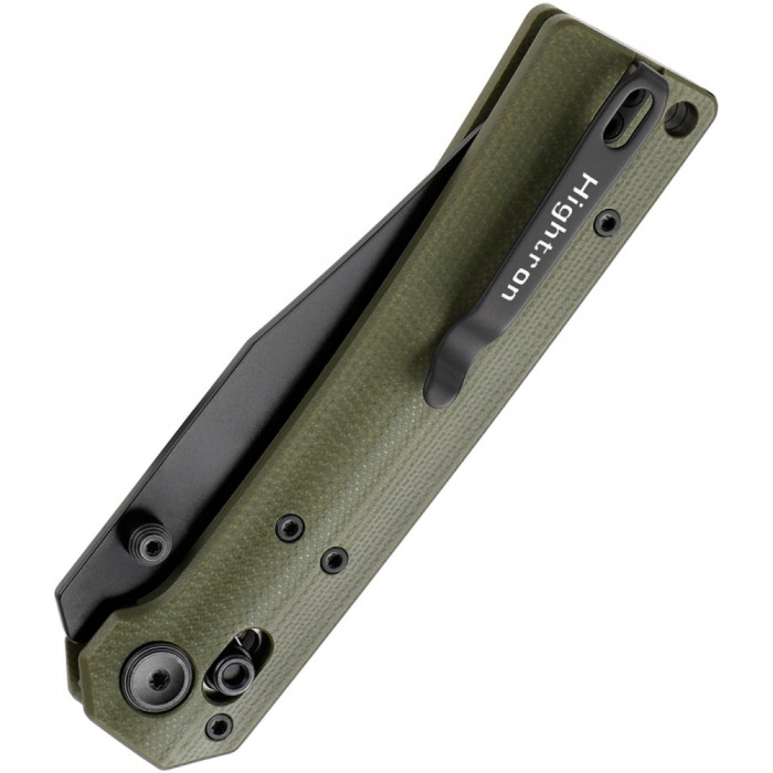 Ніж Hightron Pathwright,14C28N, G10, зелений, чорний клинок 