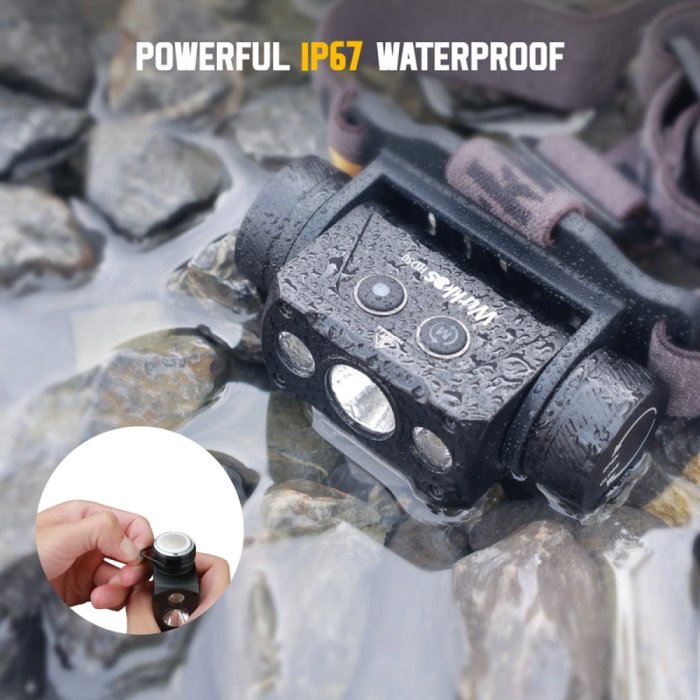 Ліхтар налобний Wurkkos HD50 USB-C Rechargeable, чорний 