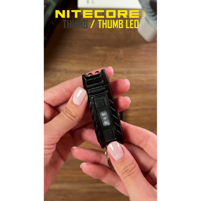 Ліхтар наключний багатофункціональний Nitecore THUMB (2xLED+2хRED, 85 люмен, 6 режимів, USB-C) 