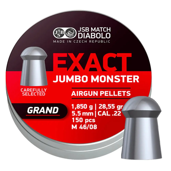 Кулі пневматичні JSB Exact Jumbo Monster Grand 5,52 мм 1,850 гр (150 шт/уп) 