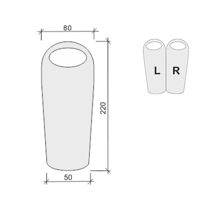 Спальний мішок Terra Incognita Termic 900 L Червоний-Сірий 