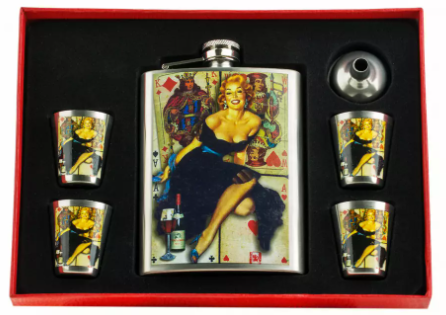 Фляга з чарками Grand Way F3-409 - (8oz) 