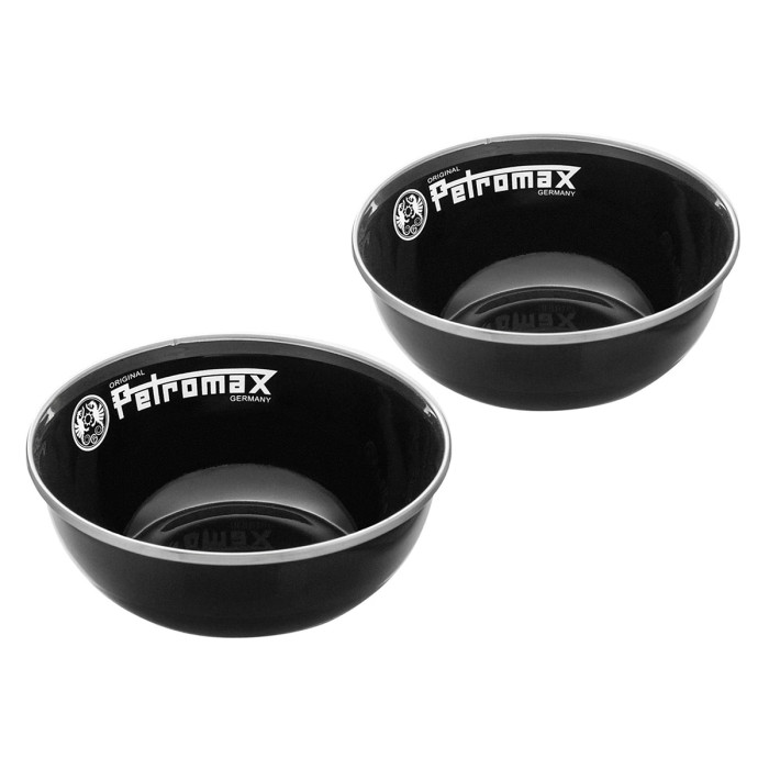 Набір мисок емальованих Petromax Enamel Bowls 0,5 л Чорний (2 шт) 