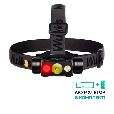 Ліхтар налобний Wurkkos HD50 USB-C Rechargeable, чорний
