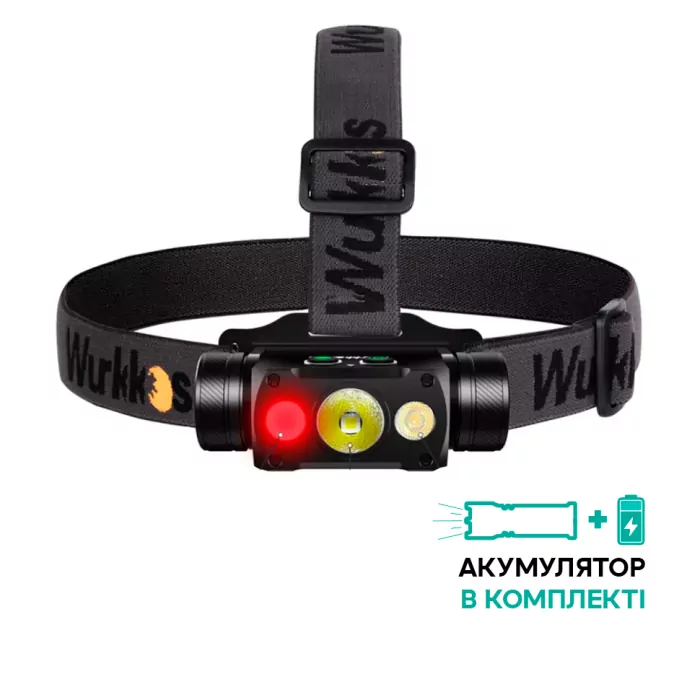 Ліхтар налобний Wurkkos HD50 USB-C Rechargeable, чорний 
