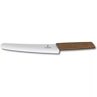 Кухонний ніж Swiss Modern Bread&Pastry  22см волн. З горіх. Ручкою (GB)