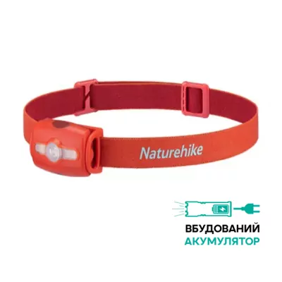 Ліхтар налобний Naturehike Running IP54 600mAh NH18T005-F червоний
