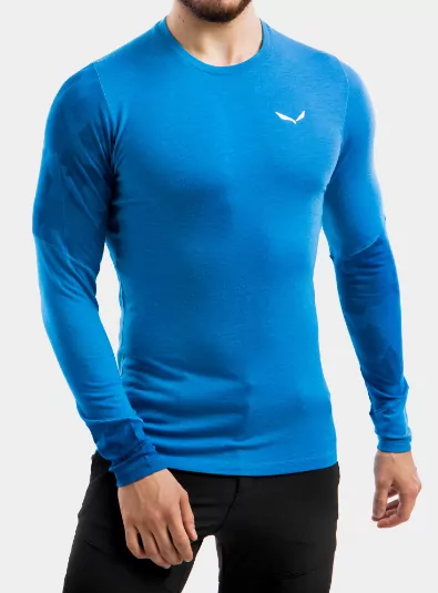 Термофутболка чоловіча Salewa CRISTALLO WARM AMR  - синя, L 