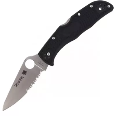 Ніж Spyderco Endela Thin Red Line, напівсеррейтор