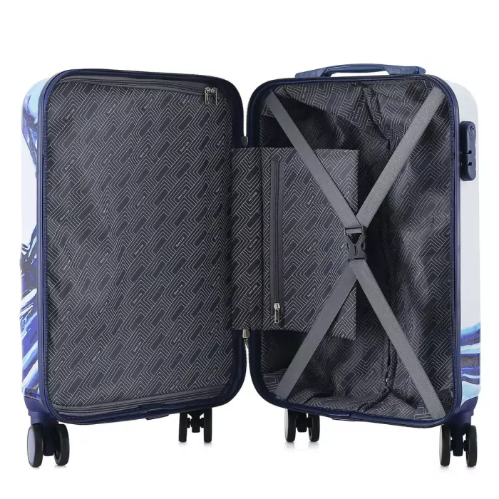 Валіза Semi Line 20" (S) White/Blue Print (T5653-1) 