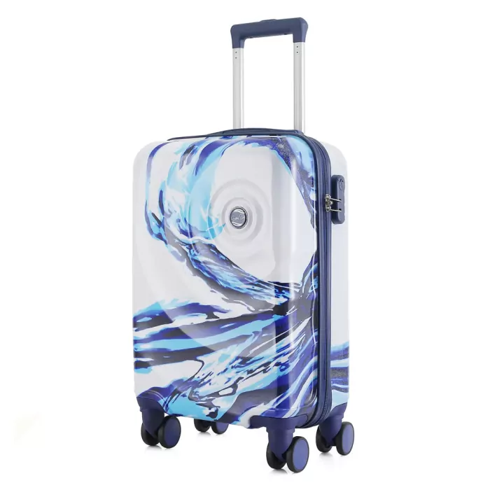 Валіза Semi Line 20" (S) White/Blue Print (T5653-1) 