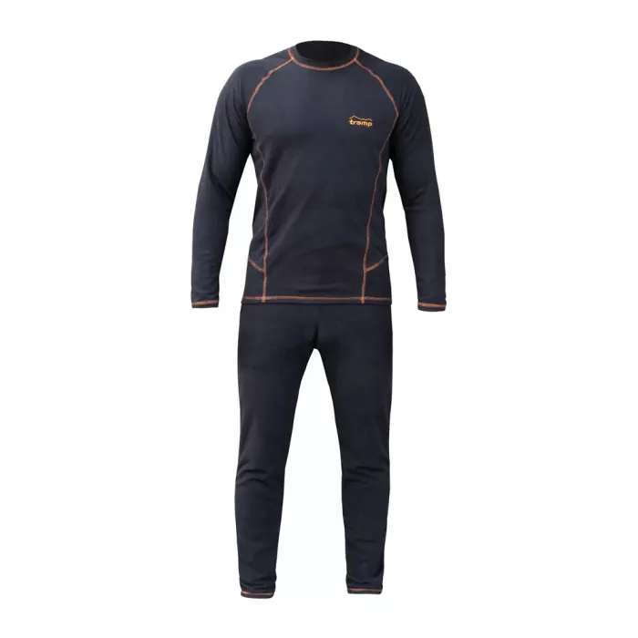 Термобілизна чоловіча Tramp Microfleece комплект (футболка+штани) black UTRUM-020, UTRUM-020-black-S 