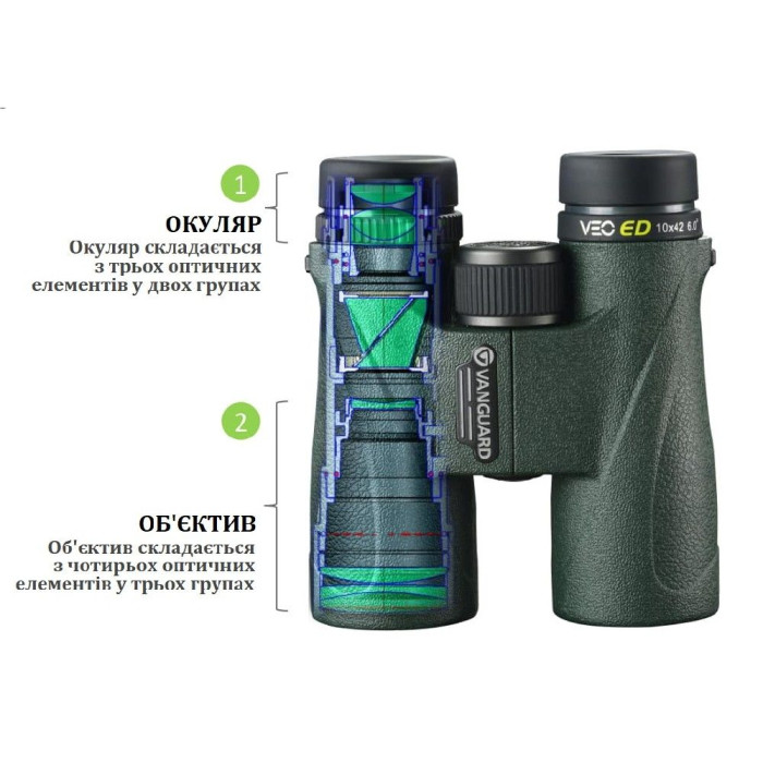 Бінокль Vanguard VEO ED 10x42 WP (VEO ED 1042) 
