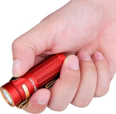 Ліхтар Olight Baton 3 Premium Red із зарядною станцією 