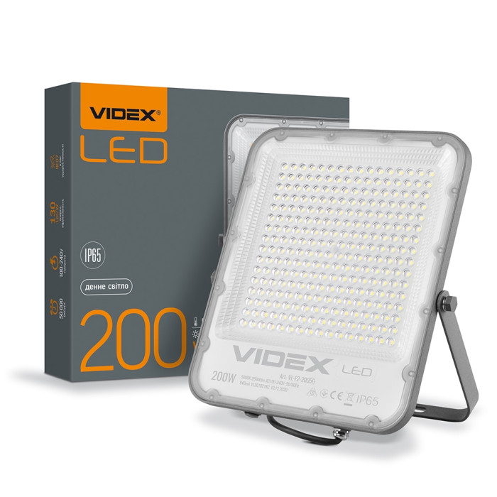 Прожектор VIDEX 200W 5000K 220V IP65 (VL-F2-2005G) 