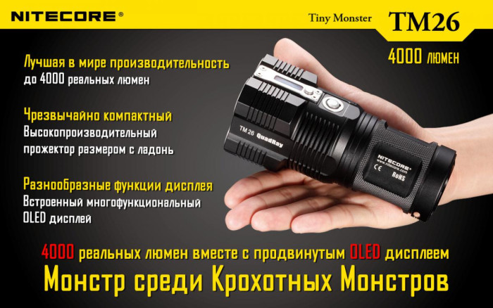 Ліхтар Nitecore TM26 QUADRAY 