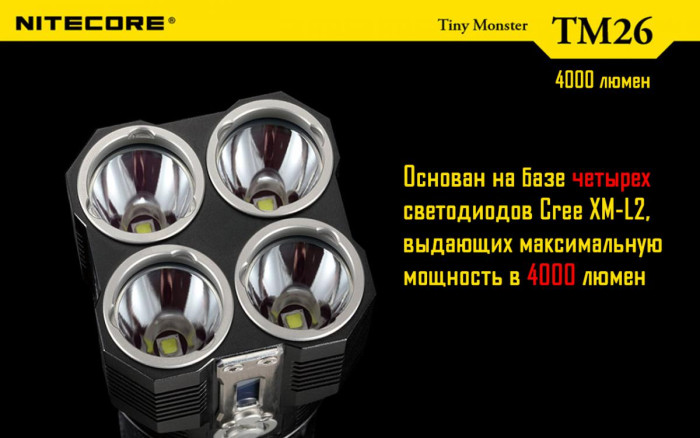 Ліхтар Nitecore TM26 QUADRAY 
