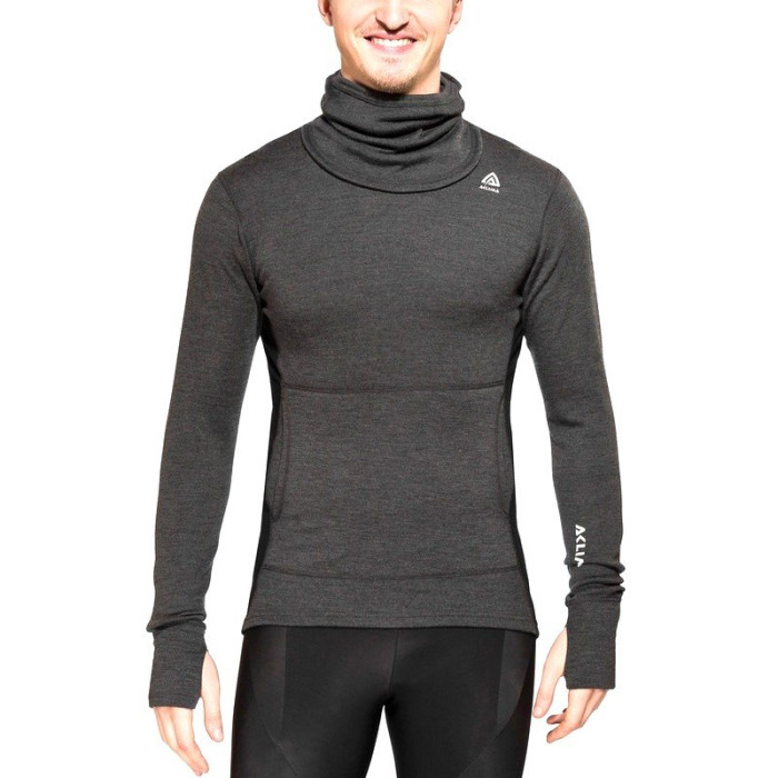 Худі чоловіче Aclima WarmWool Hood Sweater Man Marengo/Black, L 