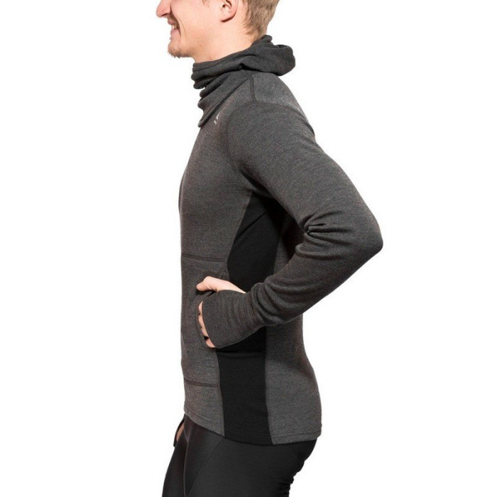 Худі чоловіче Aclima WarmWool Hood Sweater Man Marengo/Black, L 