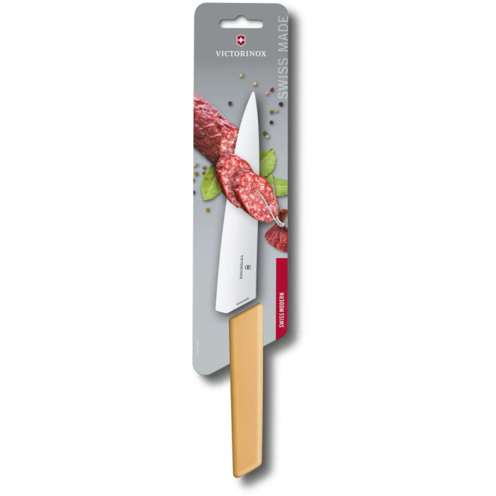 Кухонний ніж Swiss Modern Carving 19см із жовтим. ручкою (блістер) 