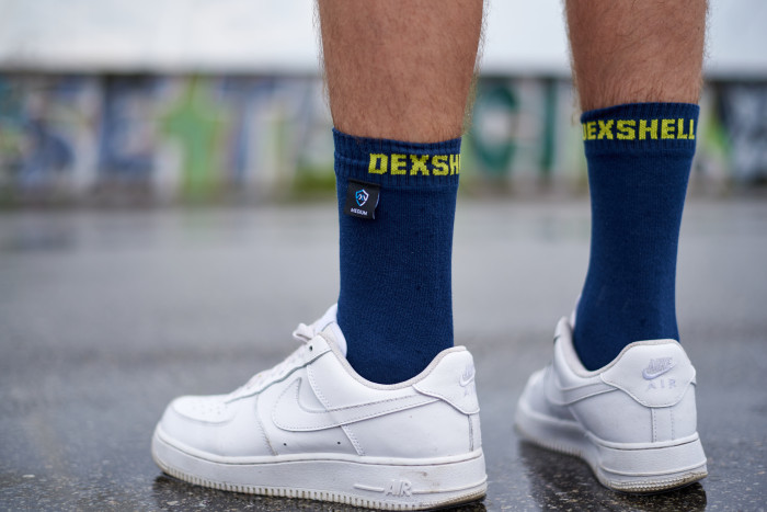 Водонепроникні шкарпетки DexShell Ultra Thin Crew, Синій /Жовтий, M 